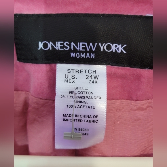 Jones New York Pink Velvet Women's Blazer Size 24W NWOT - Picture 3 of 5